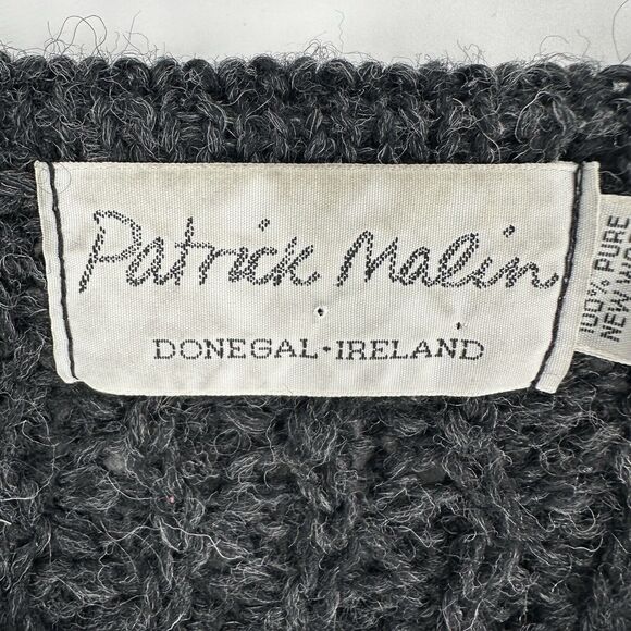 Patrick Malin Sweater Mens M Pure Wool Donegal Ireland Thick Chunky Fisherman - Picture 15 of 16